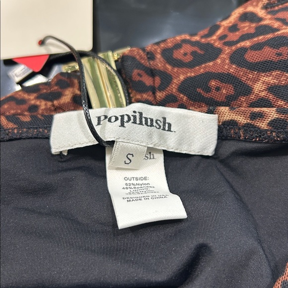 Popilush Shapewear Ruched Tummy Control Bikini Set LG Leopard - Picture 8 of 8